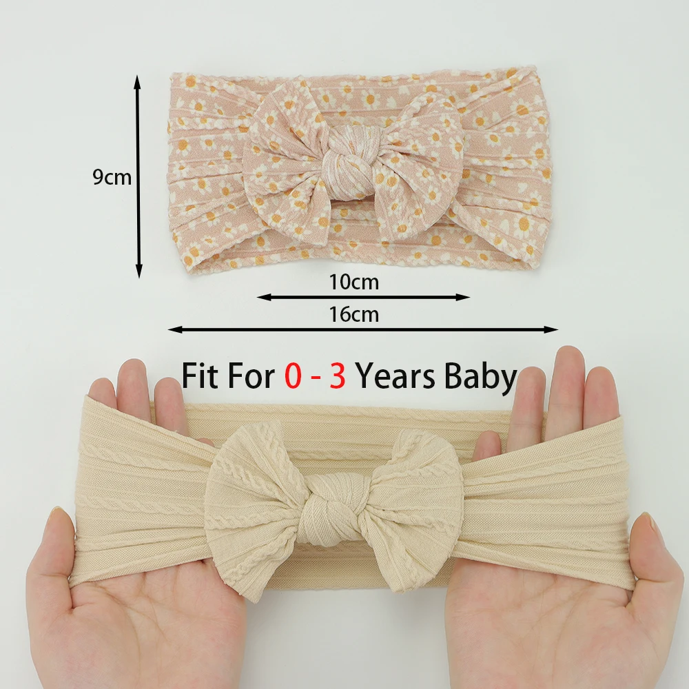5Pcs Baby Girl Headbands Lot Baby Bow Headband Newborn Gift Elastic HairBands Children Turban Kids Infant Hair Accessories