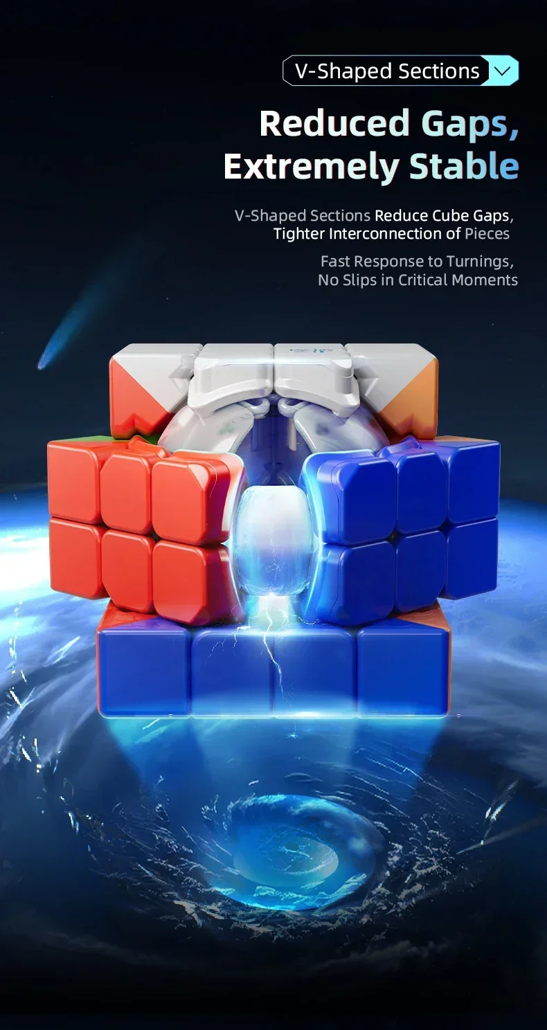 [Picube] MoYu AoSu V7 Special Edition 4x4x4 Magic Speed Cube AOSUv7 Magnetic Track UV Stickerless Puzzle Toys Gifts 4X4 Cubo