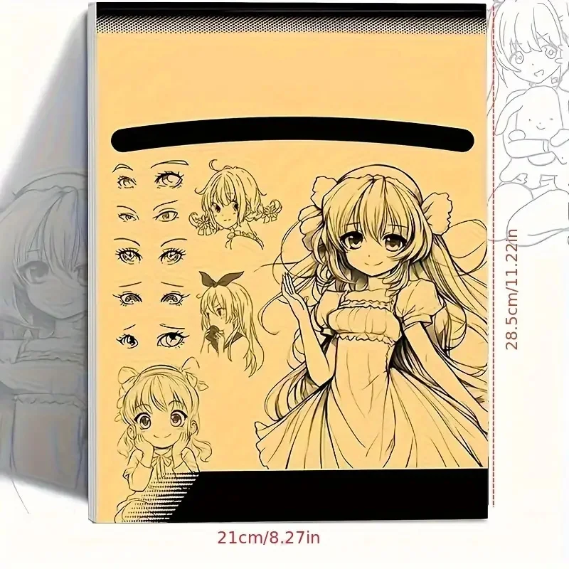 Anime Character Line Art Drawing Book for Beginners - 48 Pages of Simple Hand-Drawn Outlines for Tracing & Practice Painting