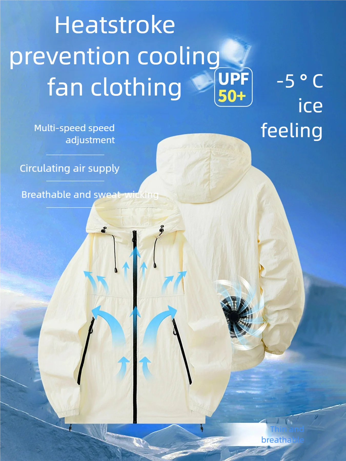 Summer Cooling Vest for Couples Ice Jacket Heat Resistant Fan Air Conditioner Clothes Breathable Outdoor Sleeveless Workwear