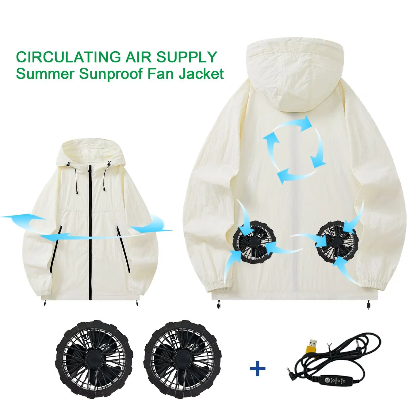 Summer Cooling Vest for Couples Ice Jacket Heat Resistant Fan Air Conditioner Clothes Breathable Outdoor Sleeveless Workwear