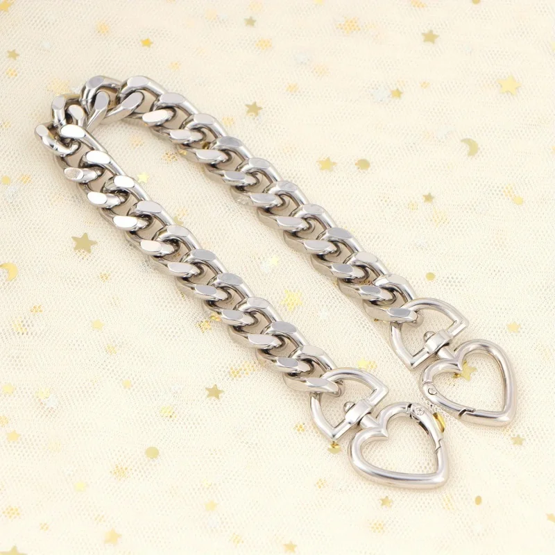1pc Metal Purse Chain Strap Extender Heart Shape Purse Chain for Accessory Charms, Lengthen Crossbody Shoulder Handbags Strap