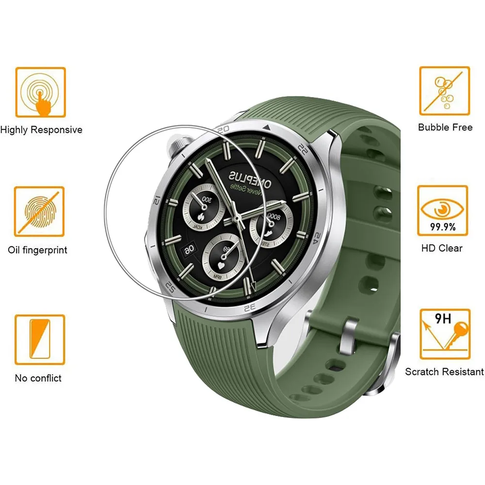 3PCS Tempered Glass Films Guard for Oneplus Watch 3/ OnePlus Watch 2R Screen Protector Protective Glass Film Accessories