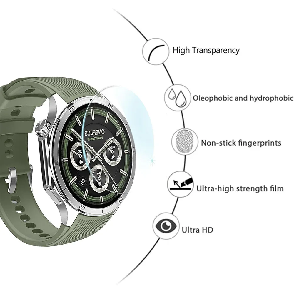 3PCS Tempered Glass Films Guard for Oneplus Watch 3/ OnePlus Watch 2R Screen Protector Protective Glass Film Accessories