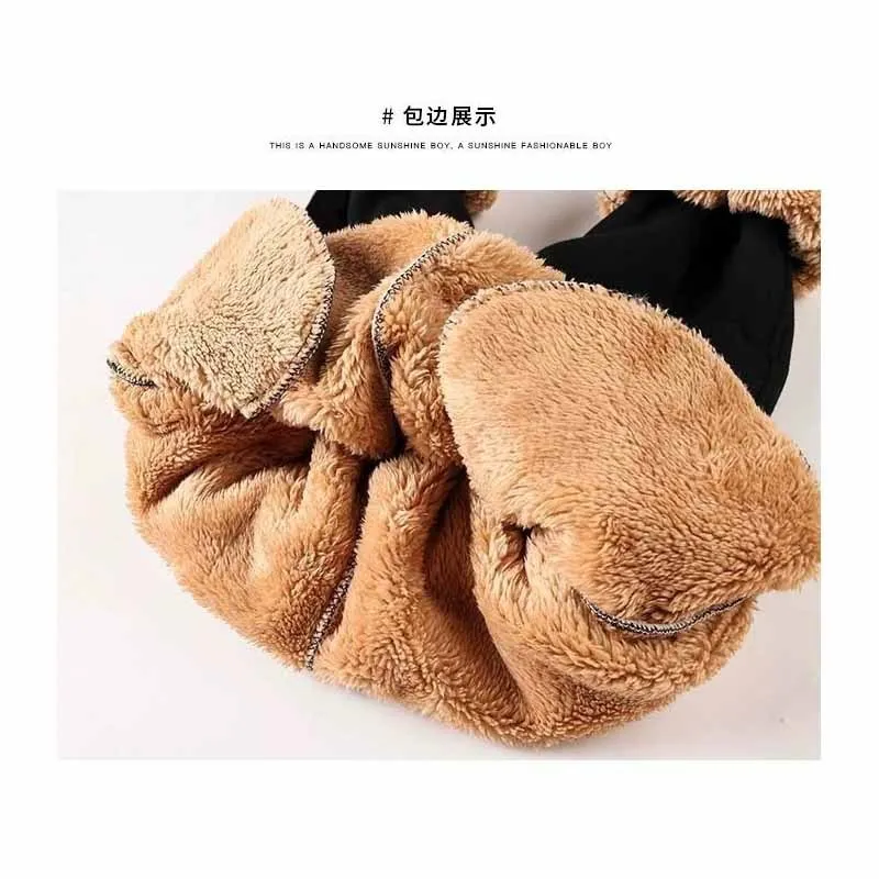 Boys Plus Velvet Pants Kids Thick Trousers Winter Warm Padded Sweatpants New Children's Fashion Casual Bottoms 5-14 Years