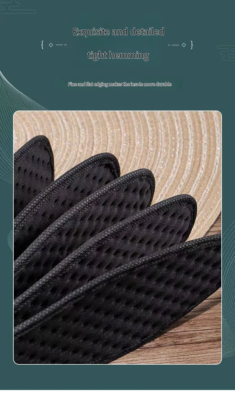1Pair Bamboo Plant Deodorant Running Sports Insole Charcoal Antibacterial Shoes Insoles for Feet Thick Shock Absorbing Shoe Sole