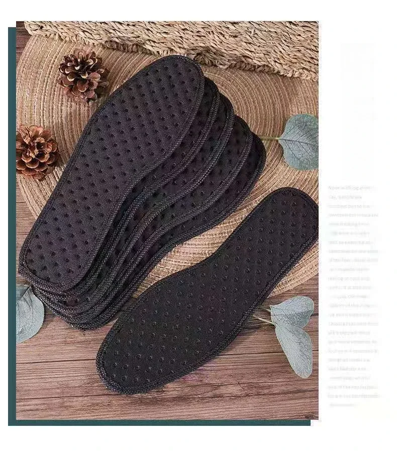 1Pair Bamboo Plant Deodorant Running Sports Insole Charcoal Antibacterial Shoes Insoles for Feet Thick Shock Absorbing Shoe Sole