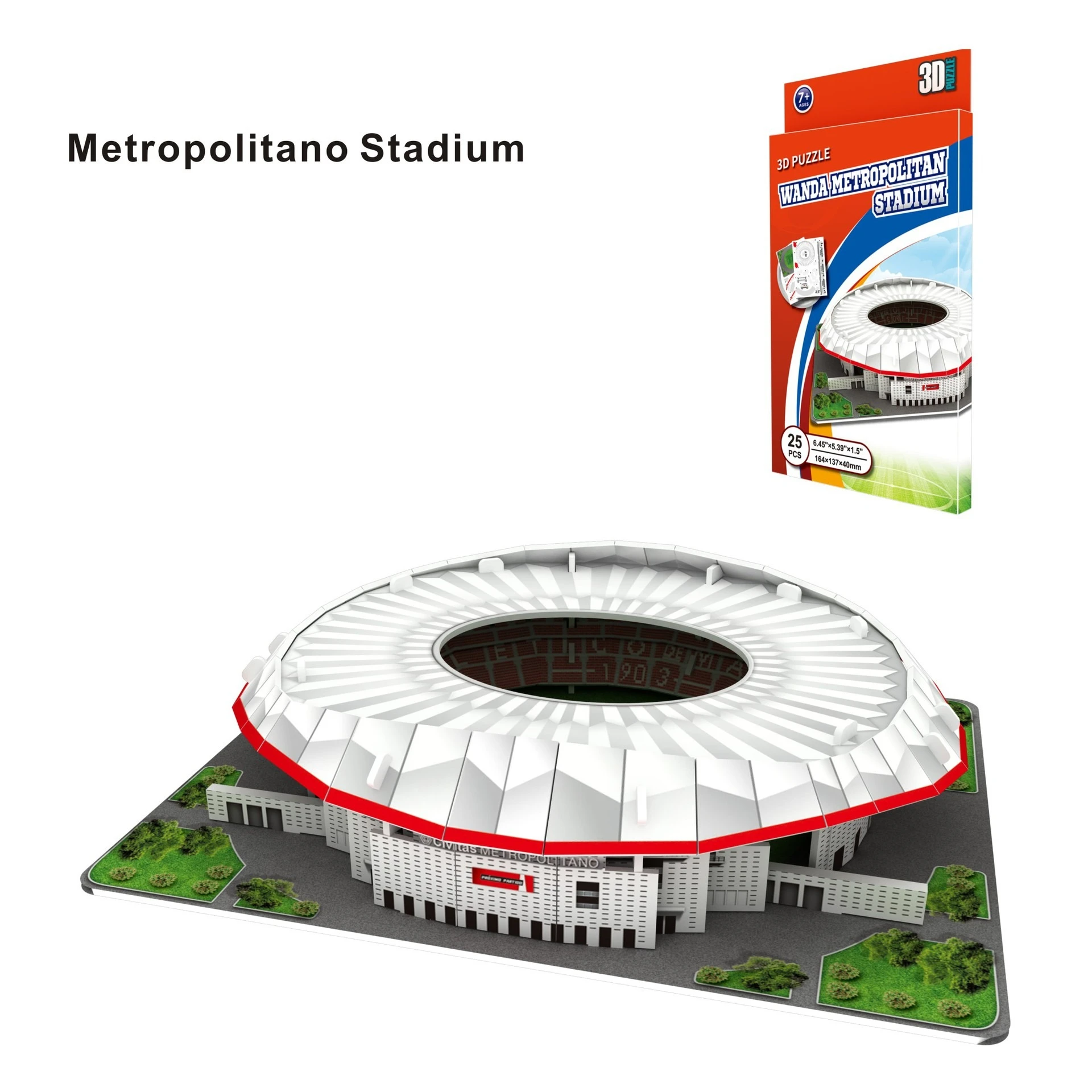 3D Stadium Puzzle Bernabeu Camp Nou Anfield Stadium League Football Stadium Model, Famous Buildings Children's 3d Puzzle Toys