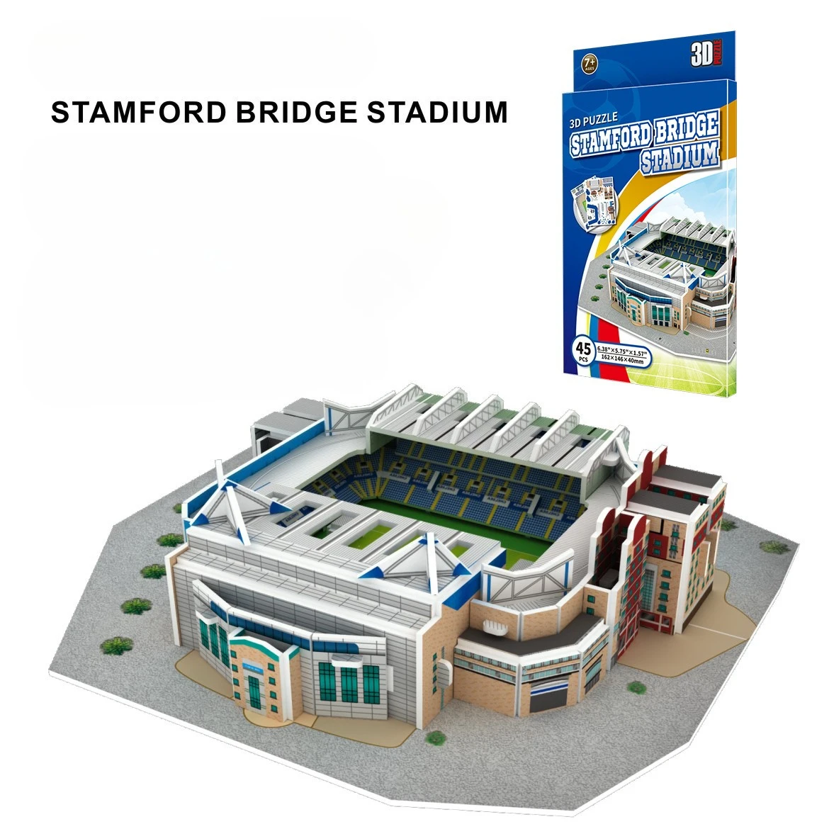 3D Stadium Puzzle Bernabeu Camp Nou Anfield Stadium League Football Stadium Model, Famous Buildings Children's 3d Puzzle Toys