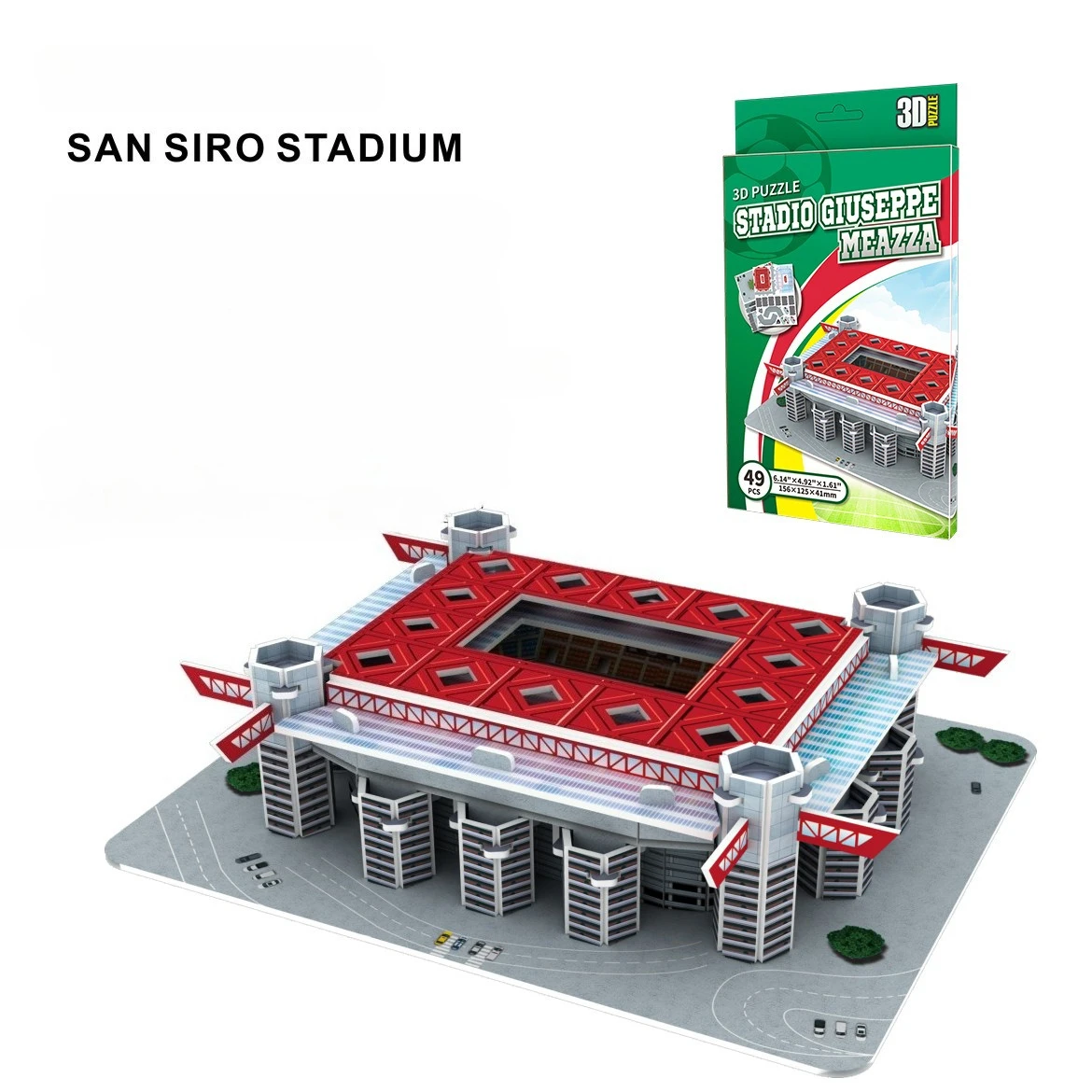 3D Stadium Puzzle Bernabeu Camp Nou Anfield Stadium League Football Stadium Model, Famous Buildings Children's 3d Puzzle Toys