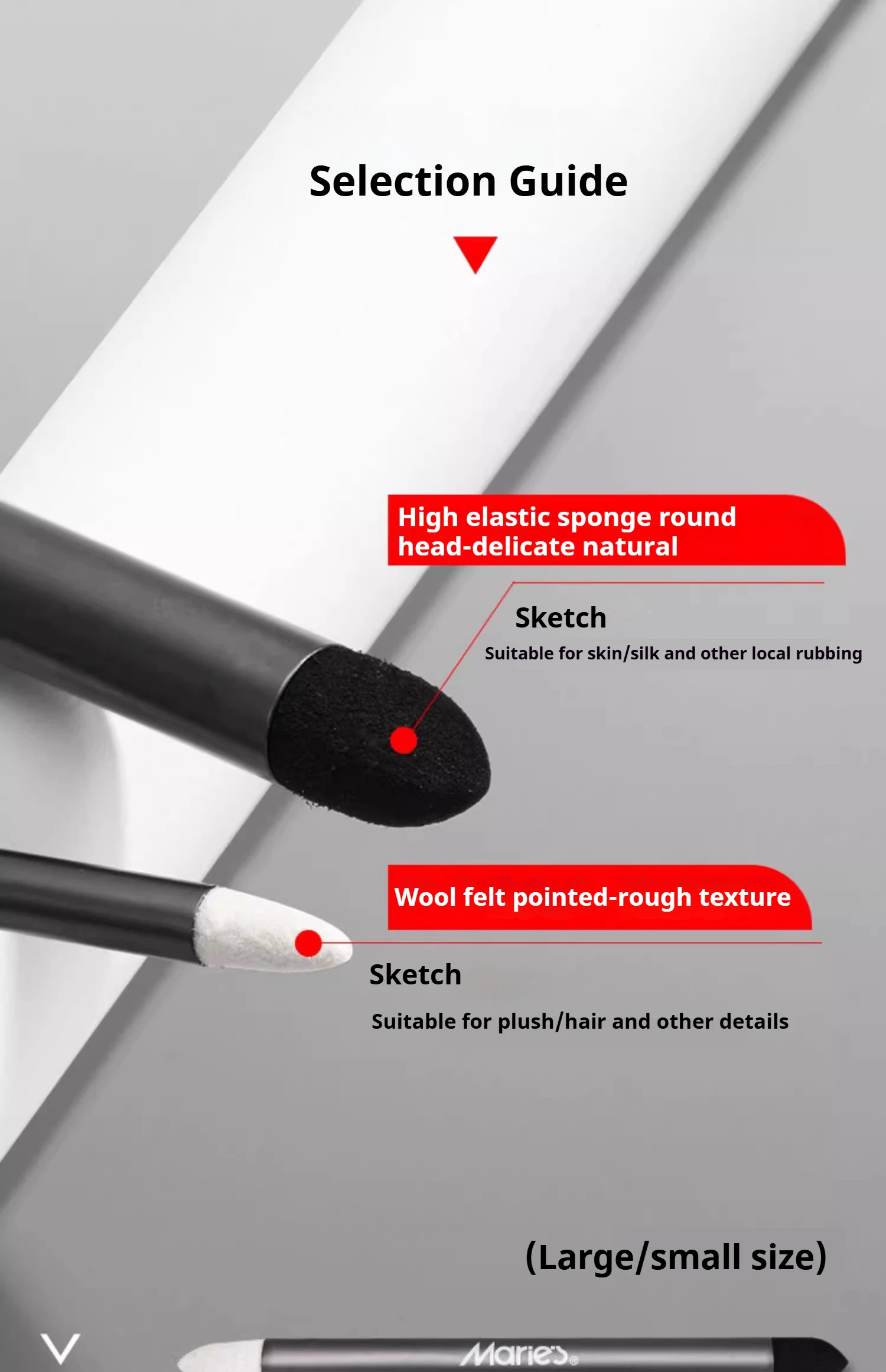 Artist Blending Sponge Pens Washable Dual-Tip Pastel Stumps & Sketch Brushes - Versatile Art Foam Blenders For Drawing Painting