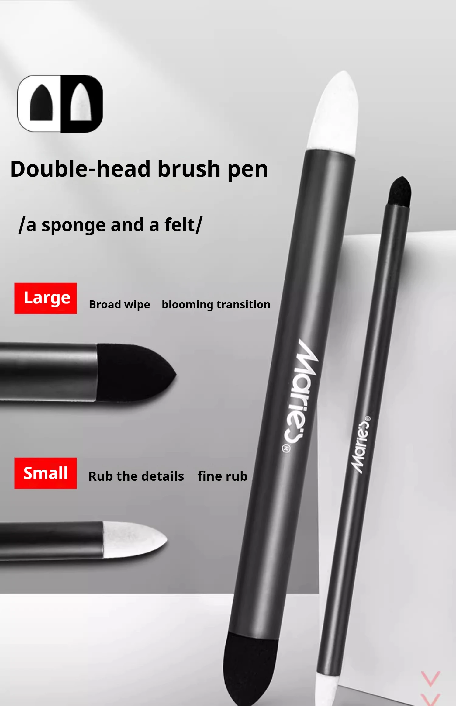 Artist Blending Sponge Pens Washable Dual-Tip Pastel Stumps & Sketch Brushes - Versatile Art Foam Blenders For Drawing Painting