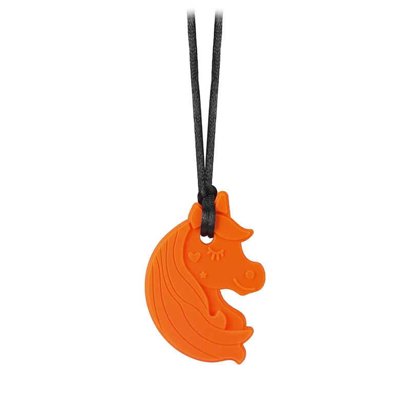 Sensory Chew Necklace Animals Design Chewy Silicone Baby Teether Kids Teething Necklace Sensory Chewelry Toy Autism Therapy Tool