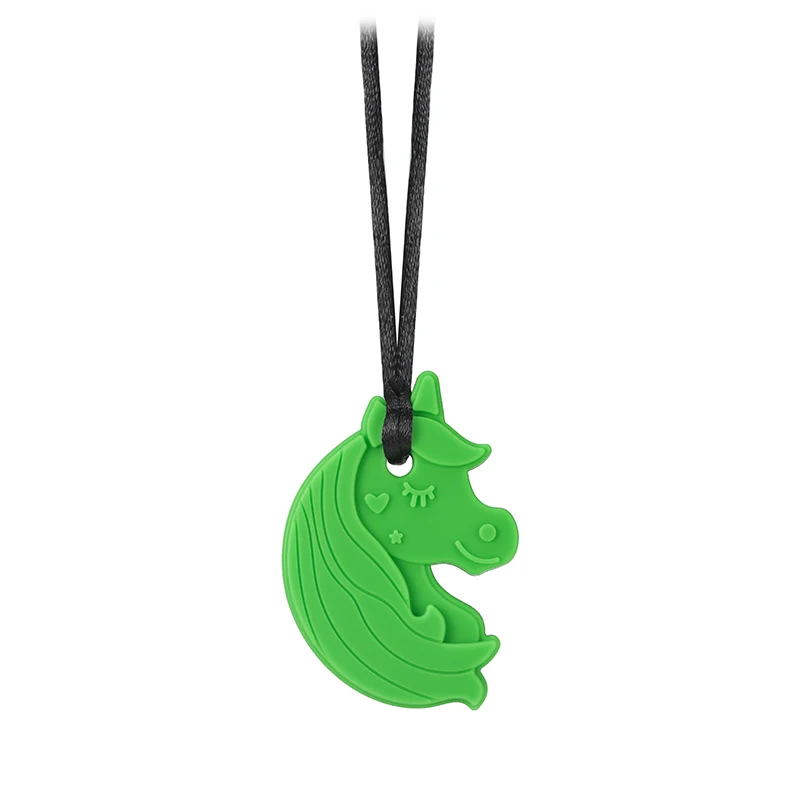 Sensory Chew Necklace Animals Design Chewy Silicone Baby Teether Kids Teething Necklace Sensory Chewelry Toy Autism Therapy Tool