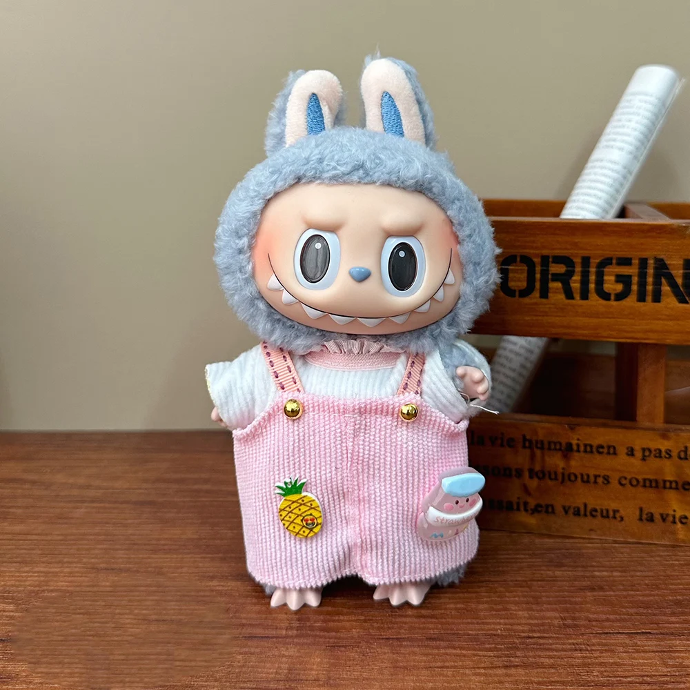 [No doll]For Cute 17cm LBB pendant plush cotton toy DIY dress up costume doll skirt T-shirt set animal workwear