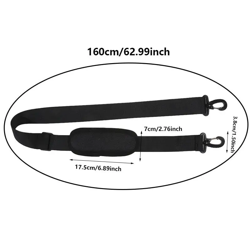 Laptop Shoulder Strap Padded Replace with Nylon Hooks Crossbody Shoulder Strap for Garment Bag Sport Bags Tote Guitar Travel Bag