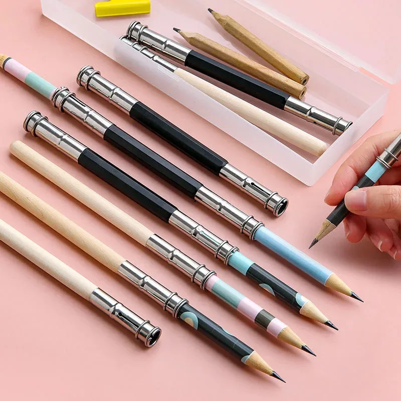 1/2/3pcs adjustable double/single headed pencil extension rack for sketching, school office painting, art and writing tools
