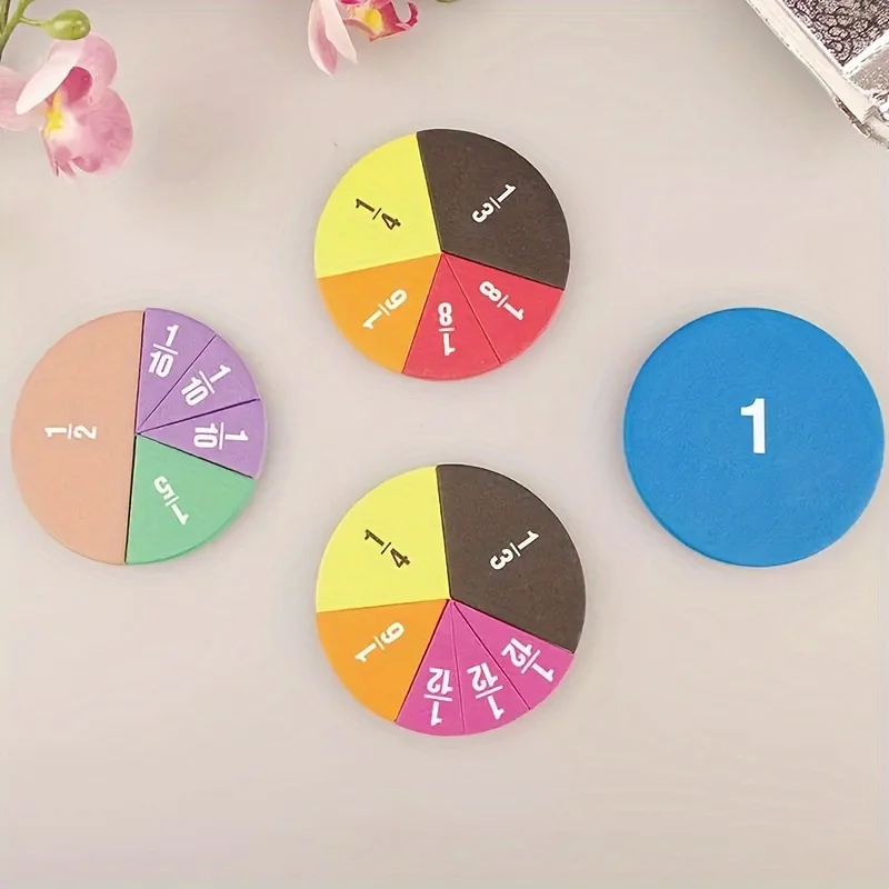 9-27pcs EVA Math Teaching Tool Fractions Mathematics Educational Aids for Understanding Addition Subtraction Demonstration Model