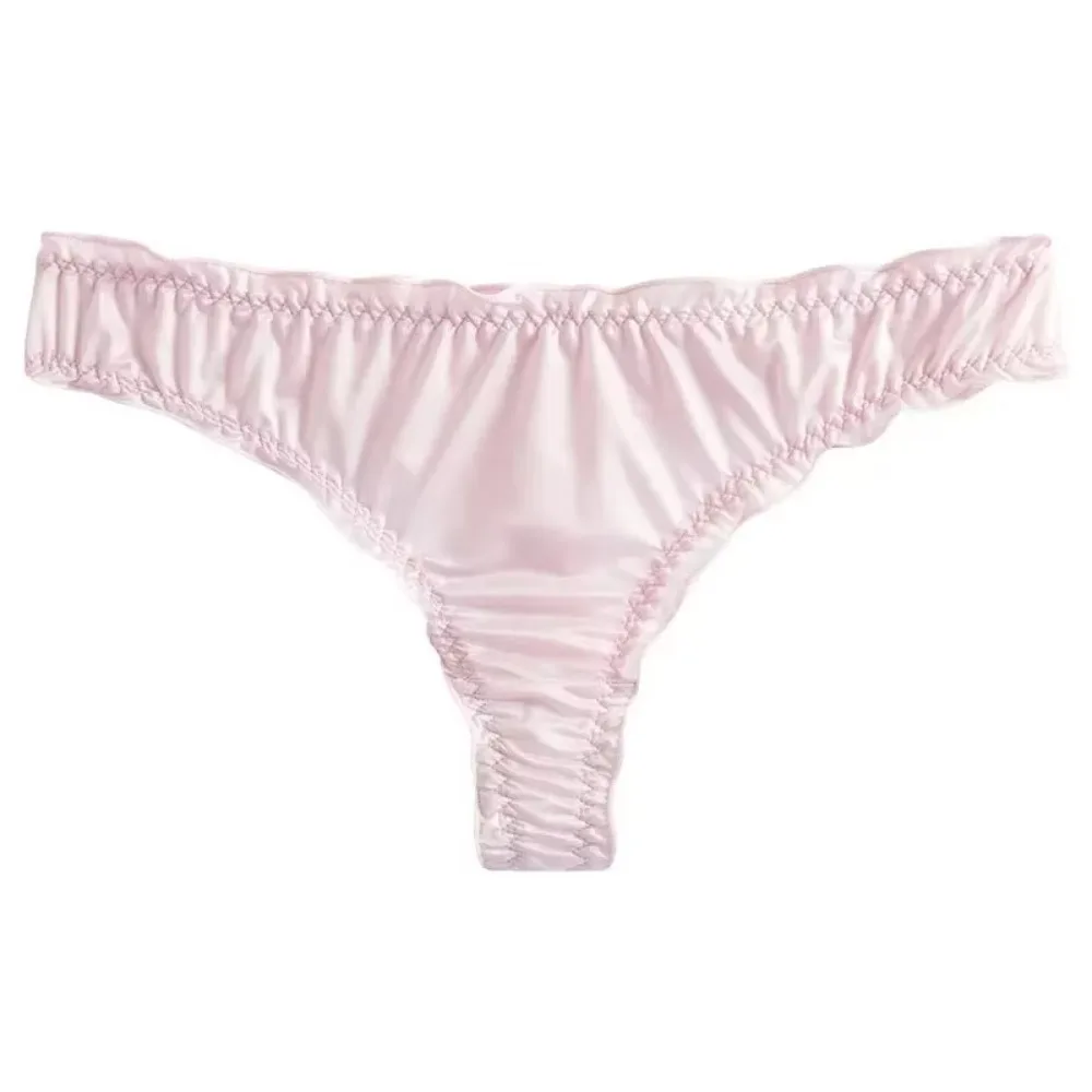 Trendy Ultra-thin Thong Underpants Seamless Ice Silk Women's Panties G-String Girls Intimates Lingerie Perspective Underwear