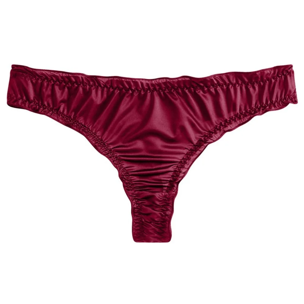Trendy Ultra-thin Thong Underpants Seamless Ice Silk Women's Panties G-String Girls Intimates Lingerie Perspective Underwear