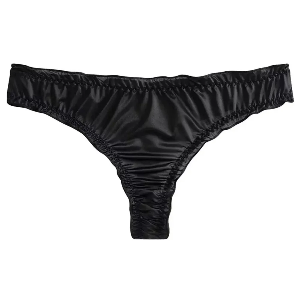 Trendy Ultra-thin Thong Underpants Seamless Ice Silk Women's Panties G-String Girls Intimates Lingerie Perspective Underwear