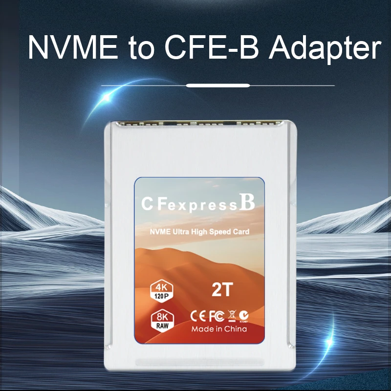 NEW NVME to CFExpress Adapter M2 M-Key to CF Express Type B Expansion Card M2 to CFE B Riser Support PCIE4.0 2230 SSD for Camera