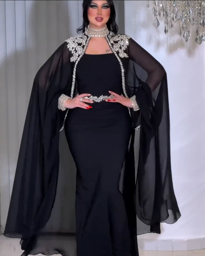 Customized Jersey Sequined Beading High Collar Sheath Midi Dresses Bespoke Occasion Exquisite Sparkle Formal Evening