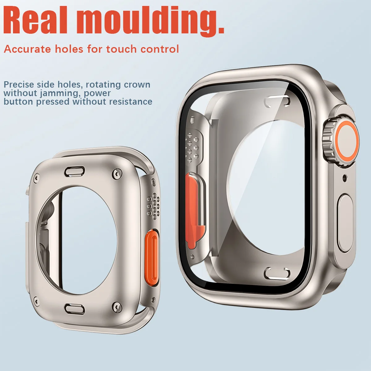 Glass Case+Strap for Apple Watch Band 40mm 41mm 44mm 45mm 42mm 46mm Screen Protectors Case for Apple IWatch Series 10 9 8 7 6 54