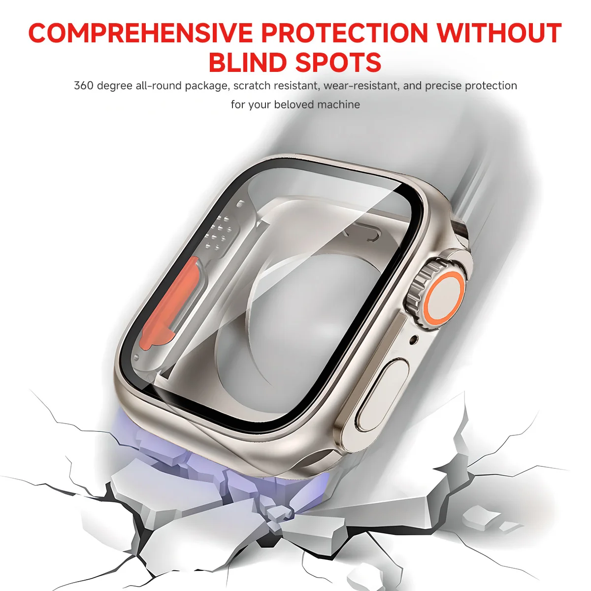 Glass Case+Strap for Apple Watch Band 40mm 41mm 44mm 45mm 42mm 46mm Screen Protectors Case for Apple IWatch Series 10 9 8 7 6 54