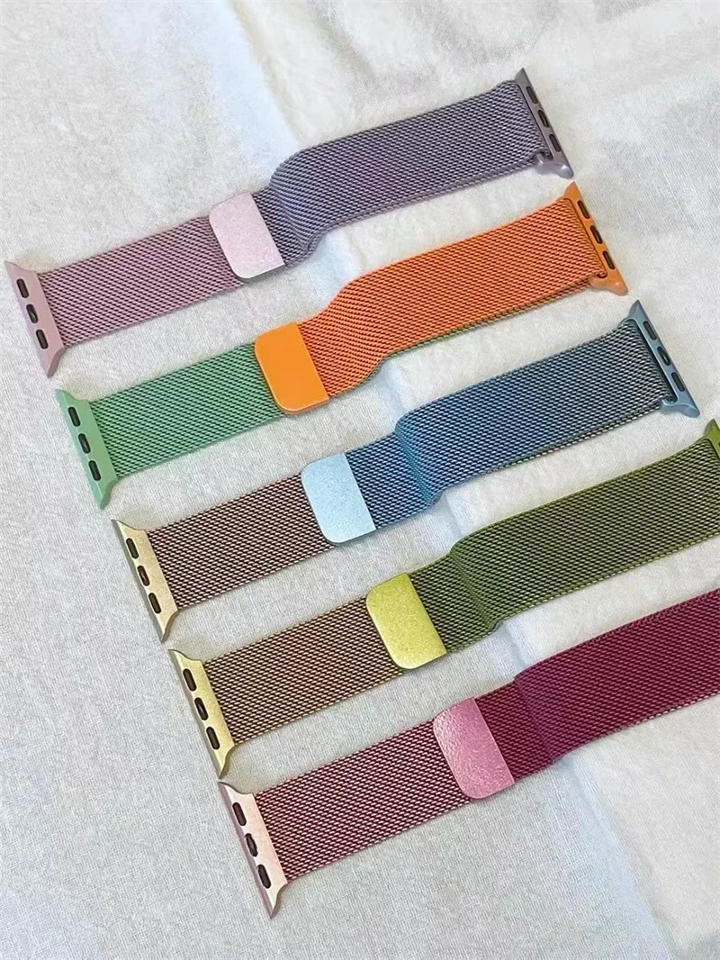 Milanese Strap For Apple Watch Ultra 2 49 46mm 42mm 44mm 40mm 45mm 41mm 38mm Bracelet For iWatch Series 10 9 3 6 5 SE 7 8 Strap