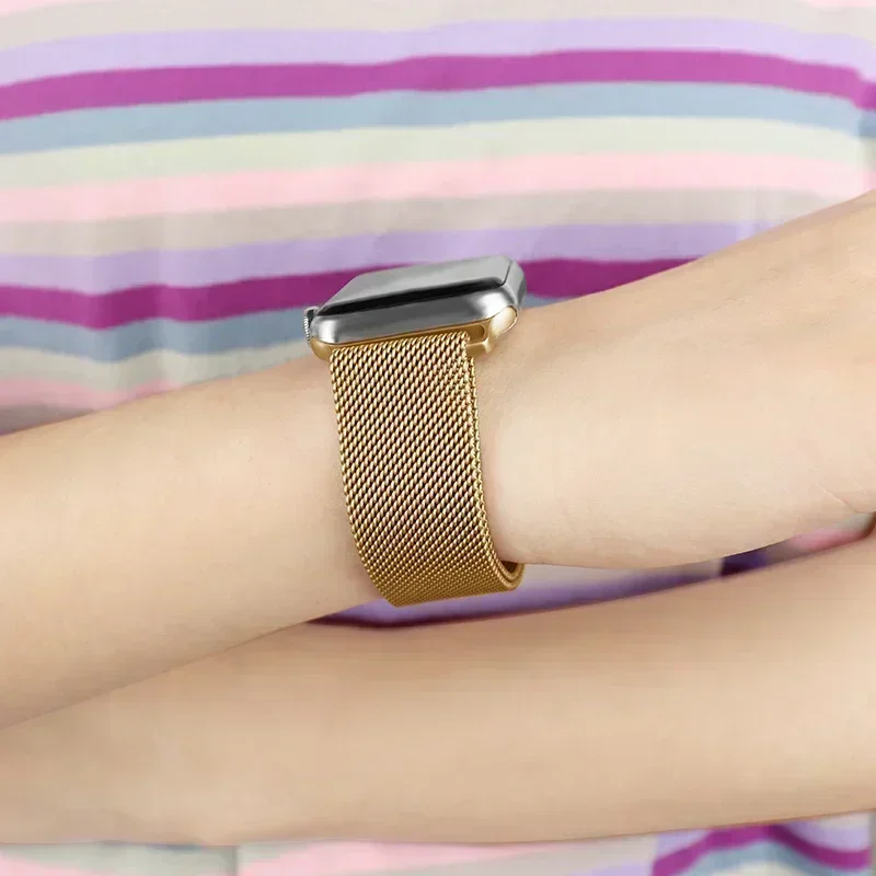 Milanese Strap For Apple Watch Ultra 2 49 46mm 42mm 44mm 40mm 45mm 41mm 38mm Bracelet For iWatch Series 10 9 3 6 5 SE 7 8 Strap