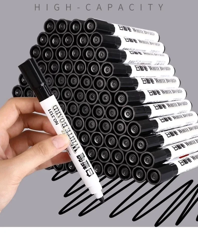 NeW!100-1pcs Erasable Whiteboard Marker Pen Teaching Chalk Blackboard Marker for Ceramics Glass Office School Art Stationery