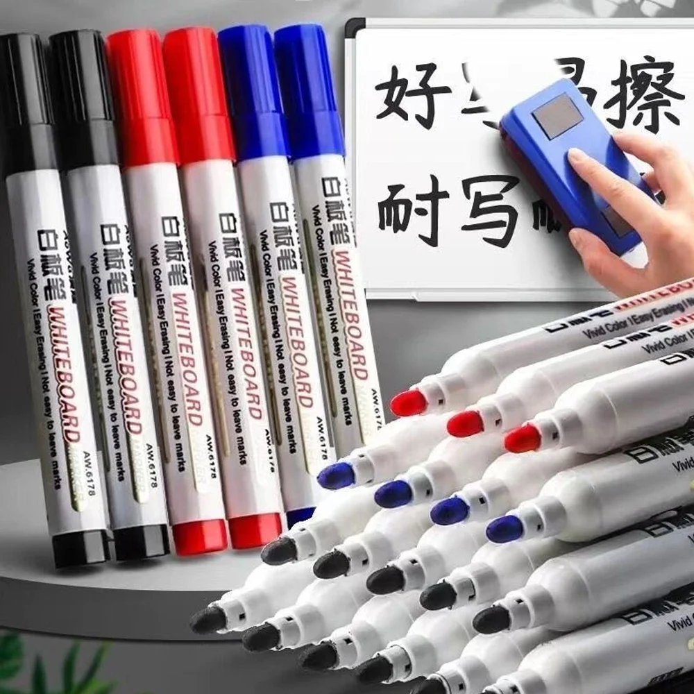 NeW!100-1pcs Erasable Whiteboard Marker Pen Teaching Chalk Blackboard Marker for Ceramics Glass Office School Art Stationery