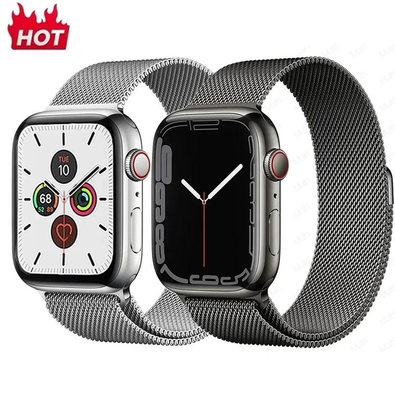 Milanese Strap For Apple Watch Ultra 2 49 46mm 42mm 44mm 40mm 45mm 41mm 38mm Bracelet For iWatch Series 10 9 3 6 5 SE 7 8 Strap