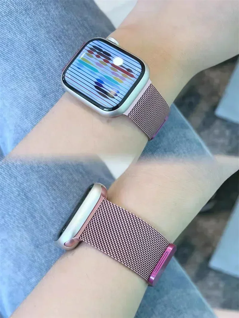 Milanese Strap For Apple Watch Ultra 2 49 46mm 42mm 44mm 40mm 45mm 41mm 38mm Bracelet For iWatch Series 10 9 3 6 5 SE 7 8 Strap