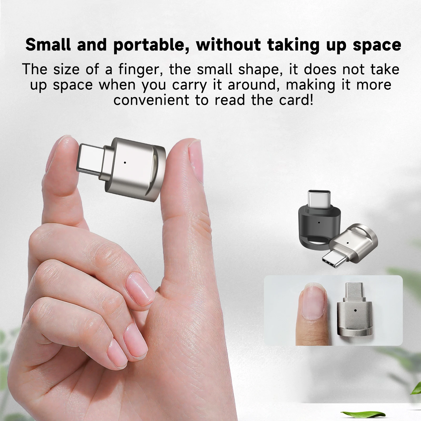 Type C OTG To TF Adapter Micro-SD Memory Card Reader Compatible with Laptops, Tablets, and Smartphones , with chain port