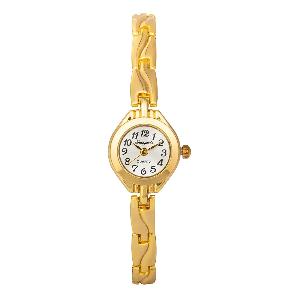 Luxury Gold Plated Ladies Watch Elegant Small Women Bracelet Watch Fashion Ladies Analog Quart Wristwatch Clock Gift Reloj