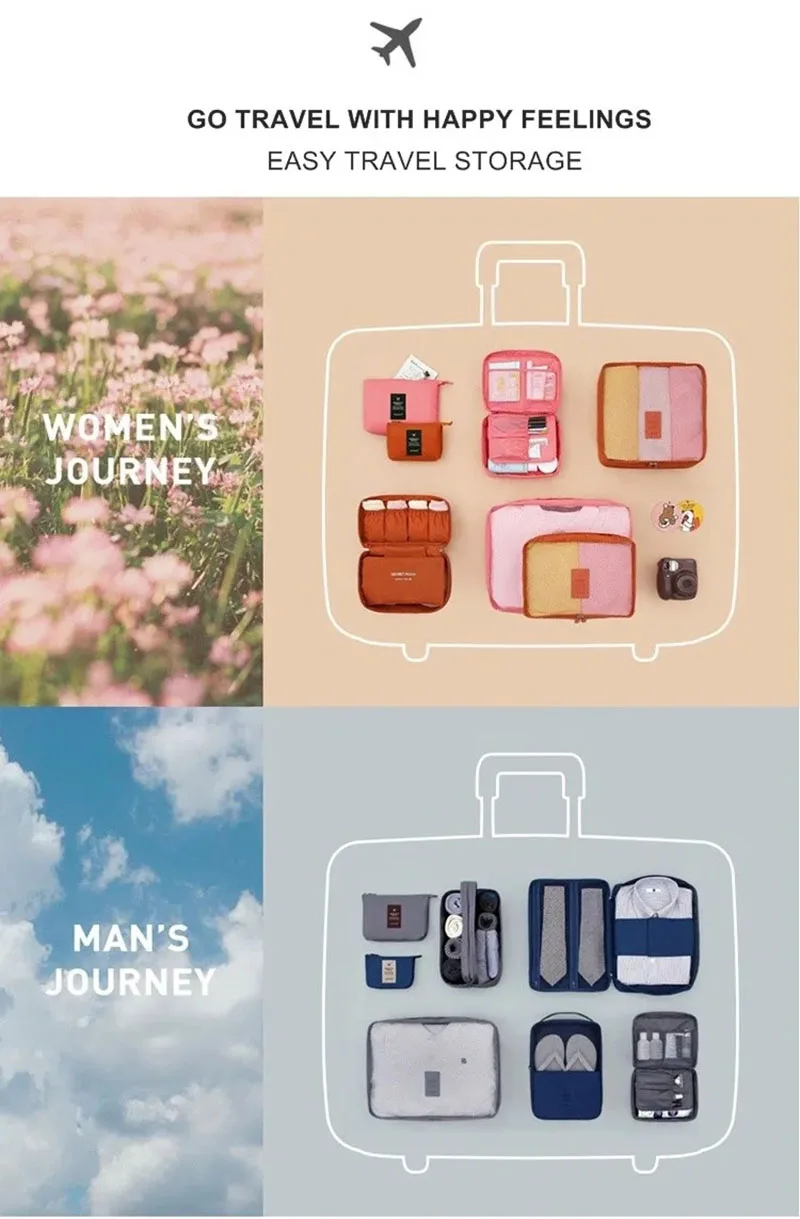 Girls Portable Travel Makeup Bag Waterproof Multi Compartment Multifunctional Cosmetic Make Up Toiletry Organizer for Women