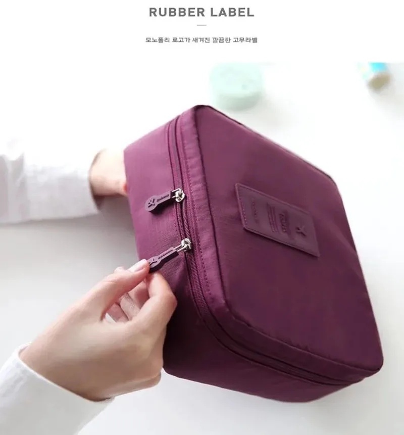 Girls Portable Travel Makeup Bag Waterproof Multi Compartment Multifunctional Cosmetic Make Up Toiletry Organizer for Women