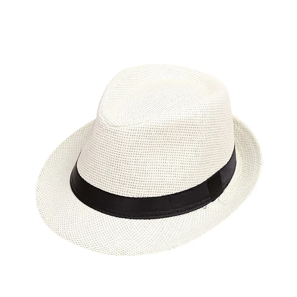 Children Kids Summer Beach Straw Hat Jazz Panama Breathable Hat Large Brim Outdoor Breathable Hats Girls Boy Sunhat