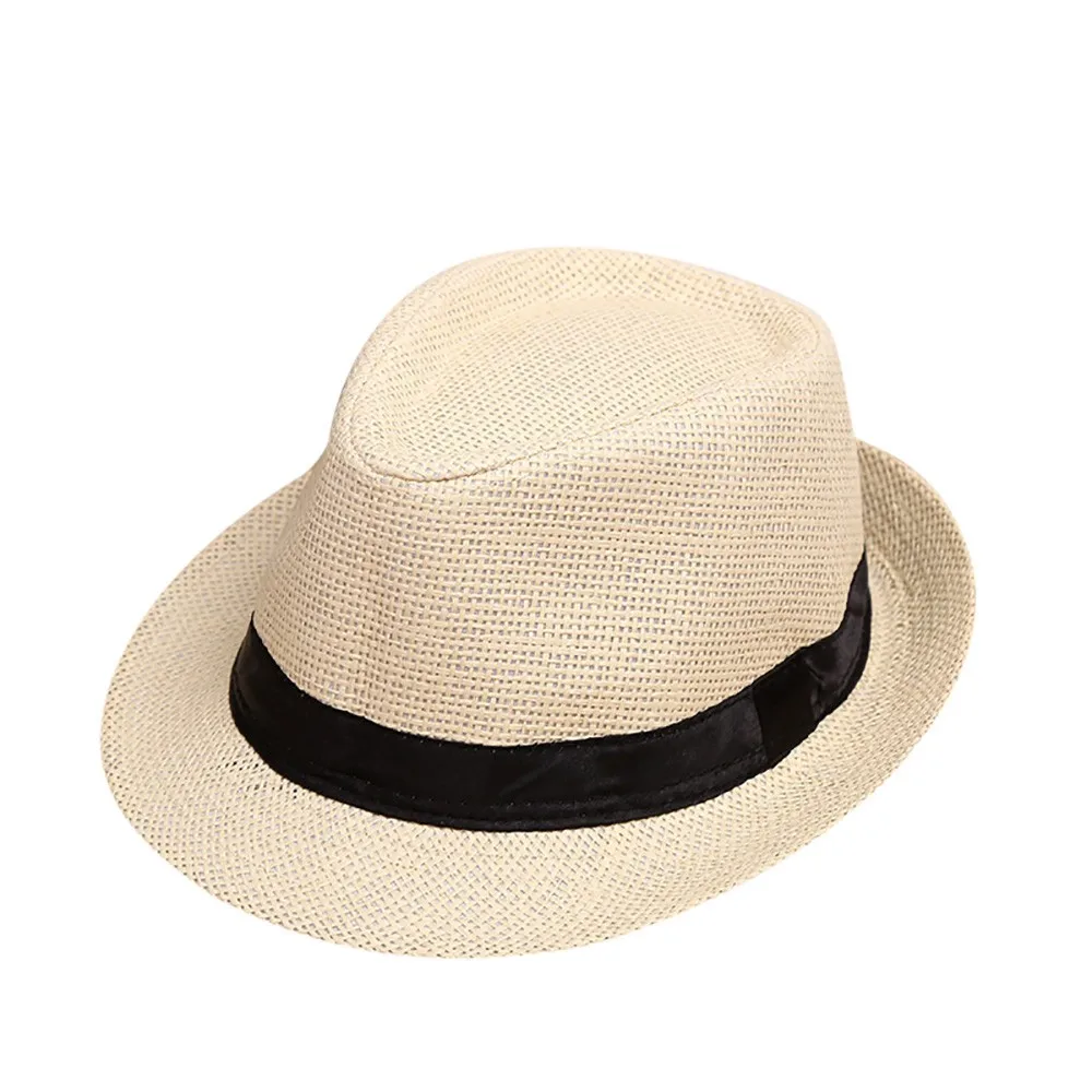 Children Kids Summer Beach Straw Hat Jazz Panama Breathable Hat Large Brim Outdoor Breathable Hats Girls Boy Sunhat