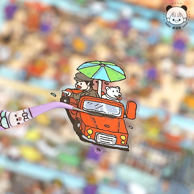 45Pcs Cartoon Landscape Sticker Book DIY 3DMiniature Scene Collection 1.0 Stickers Gift for Kid Child kawaii stationery stickers