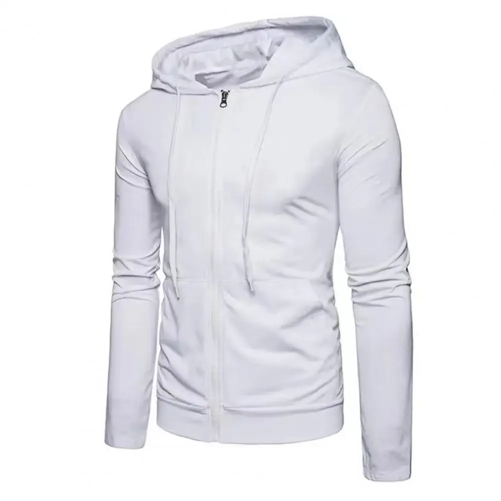 Men's Fashion Fleece Loose Casual Zipper Hoodie Suitable for Spring and Autumn Wear