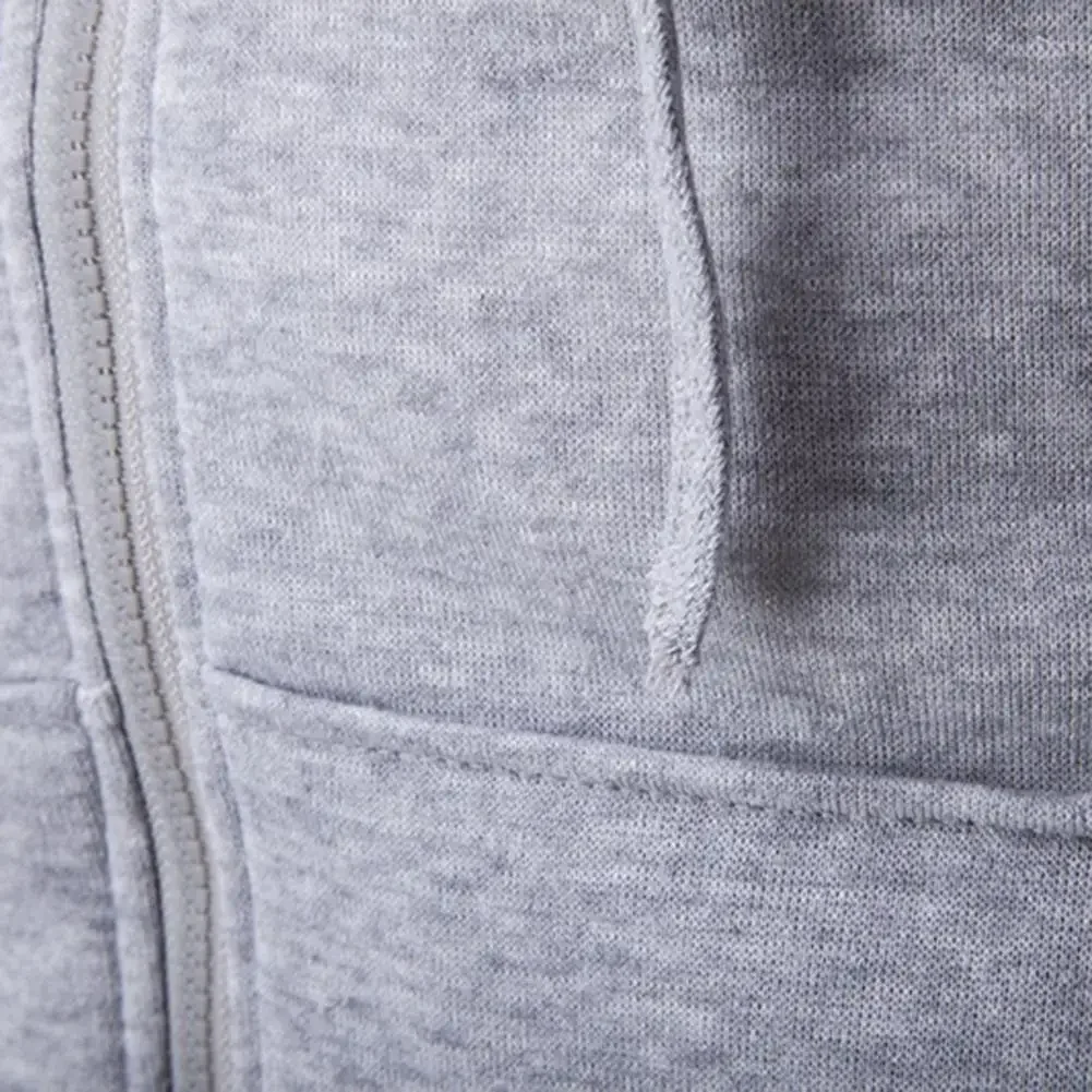 Men's Fashion Fleece Loose Casual Zipper Hoodie Suitable for Spring and Autumn Wear