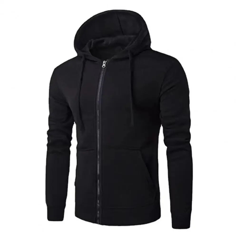 Men's Fashion Fleece Loose Casual Zipper Hoodie Suitable for Spring and Autumn Wear
