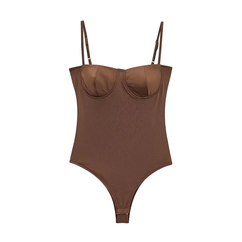 MUJER 2025 Women's Bodysuit Sexy Corset Bodys for Women Satin Backless Bodysuit Women One Pieces Jumpsuits for Women Lingerie