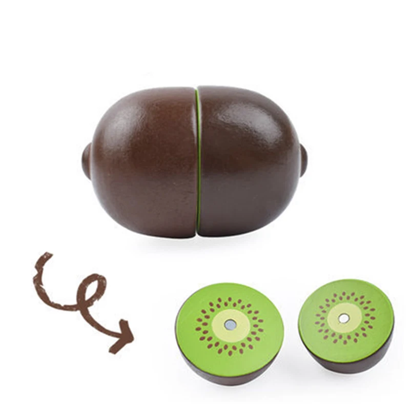 1PCS Wooden Toy Magnetic Cutting Fruit Vegetables Food Pretend Play Simulation Kitchen Role Play Educational Toys For Children