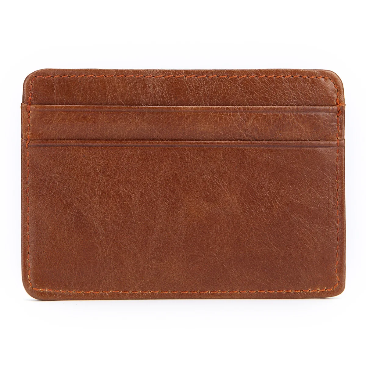 New Arrival Genuine Leather Mini Wallet Man Slim Credit Card Holder Men's Small Purse ID Card Case 4 Slots For Women Coin Pocket