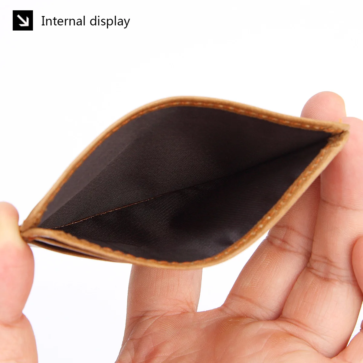 New Arrival Genuine Leather Mini Wallet Man Slim Credit Card Holder Men's Small Purse ID Card Case 4 Slots For Women Coin Pocket