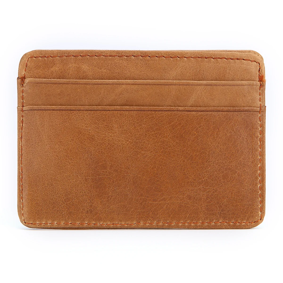 New Arrival Genuine Leather Mini Wallet Man Slim Credit Card Holder Men's Small Purse ID Card Case 4 Slots For Women Coin Pocket